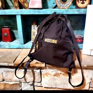 MOSCHINO LEATHER BACKPACK